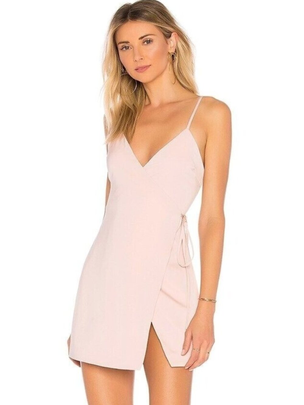 MAJORELLE Nina Wrap Around Mini Dress Ballet Pink XL